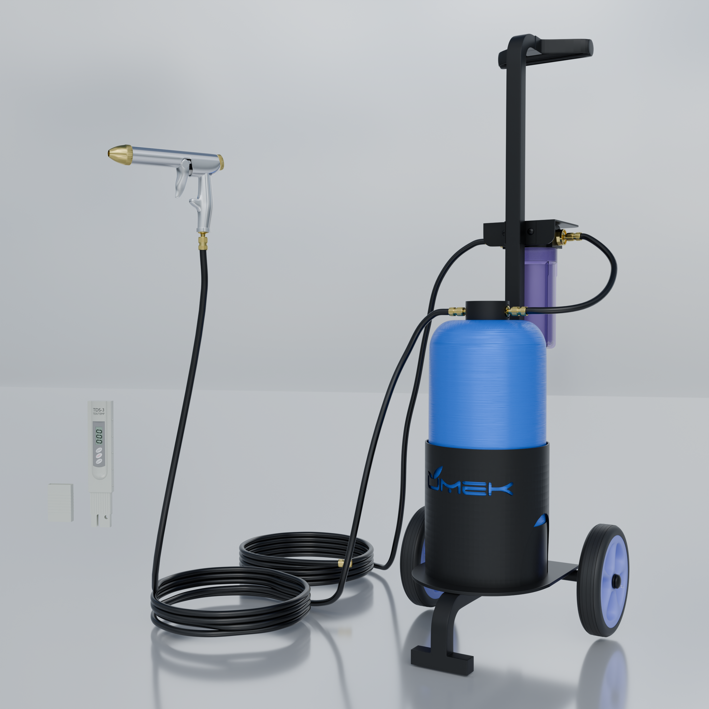 Rinse & Walk Away: Portable Pure Water Cart for Spotless Cars & Windows