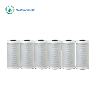 10"x 4.5" CTO Carbon Block Water Filter, 5 Micron High Capacity Coconut Shell Cartridge for PFAS PFOA PFOS Reduction, Whole House Filtration