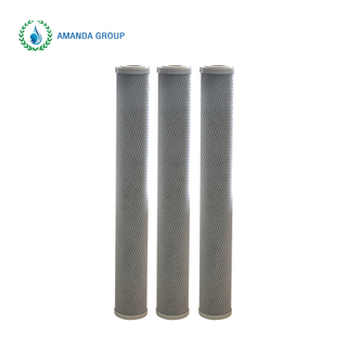 1 Micron 20"x 2.5" CTO Carbon Block Water Filter, Universal Cartridge Reduces PFAS, Chlorine, Sediment for Under Sink & Whole House Systems