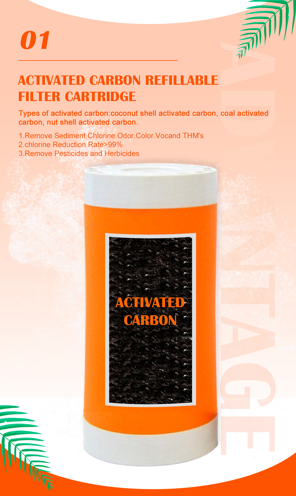 refillable carbon water filter